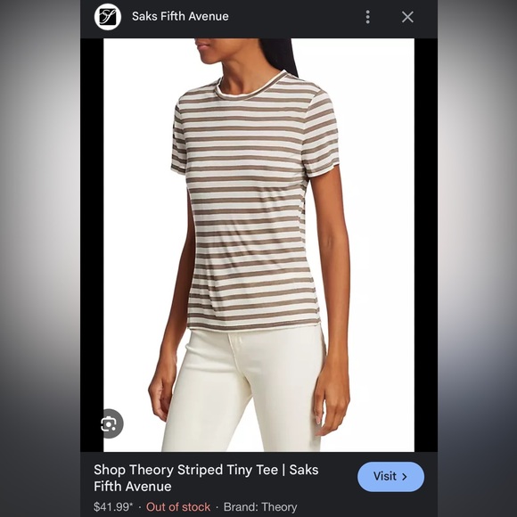 Theory ❤️ T-Shirt with Stripes - Picture 2 of 6